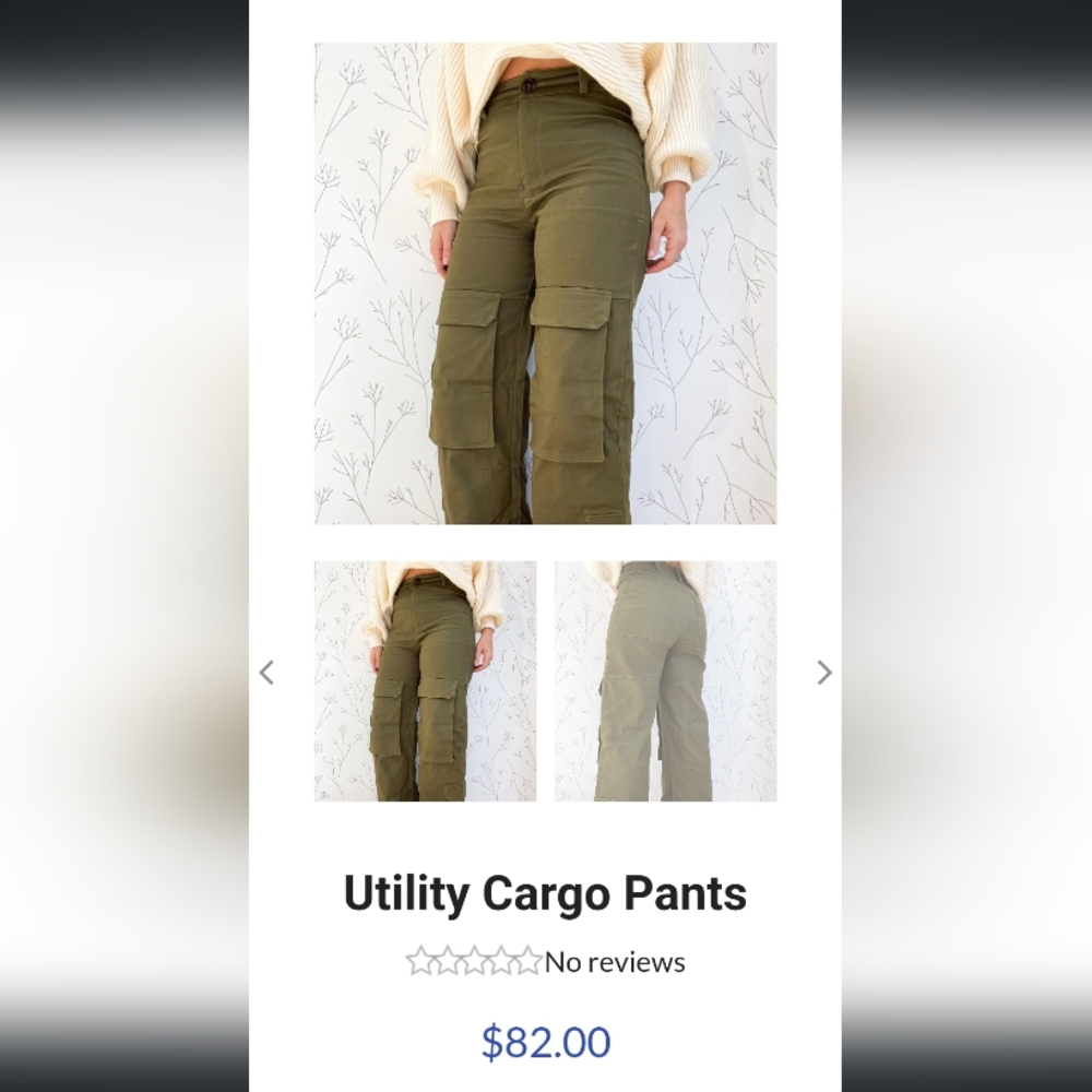 NWOT Utility black cargo pants